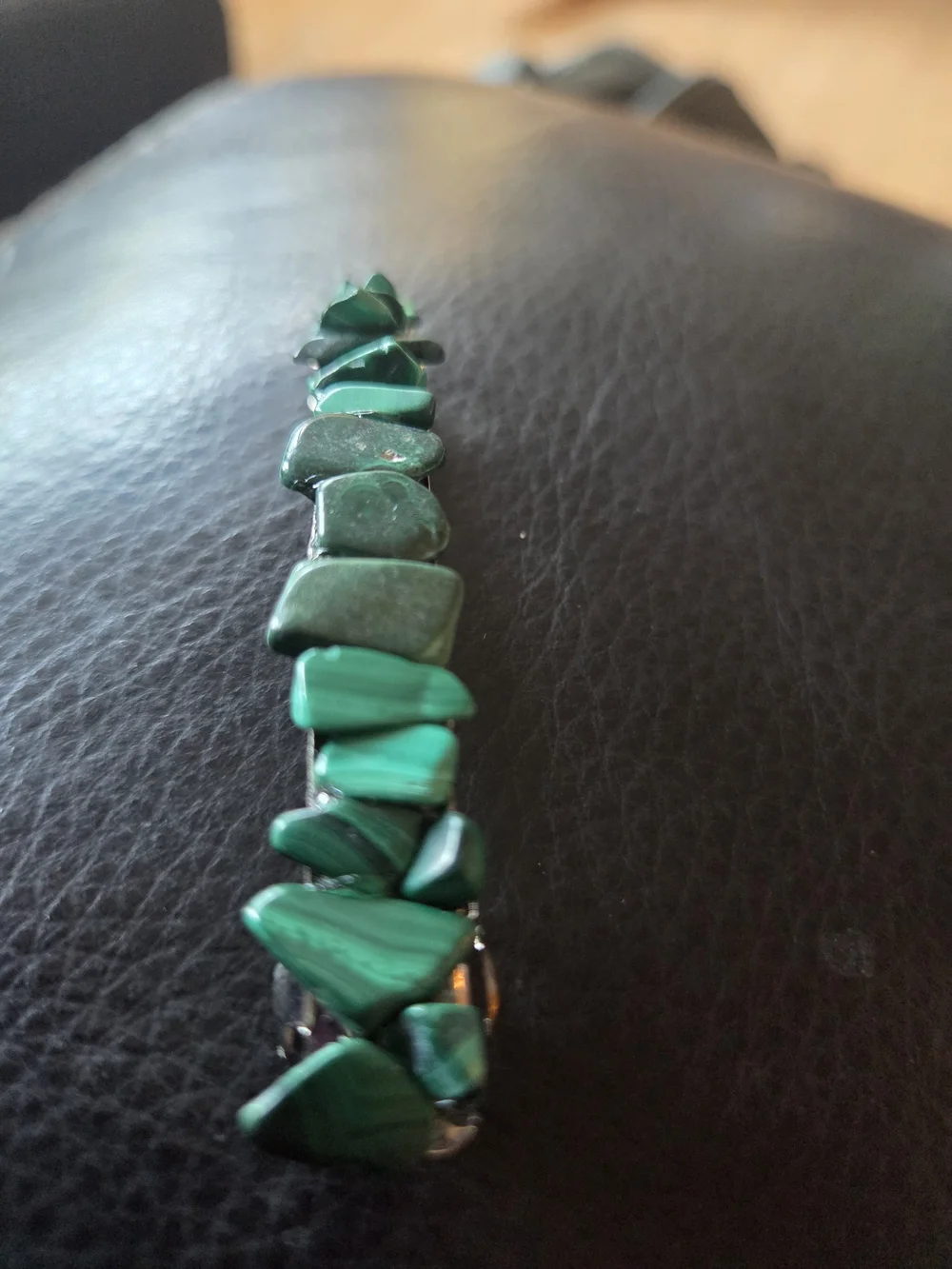 Green Gemstone Barrette Hair Clip